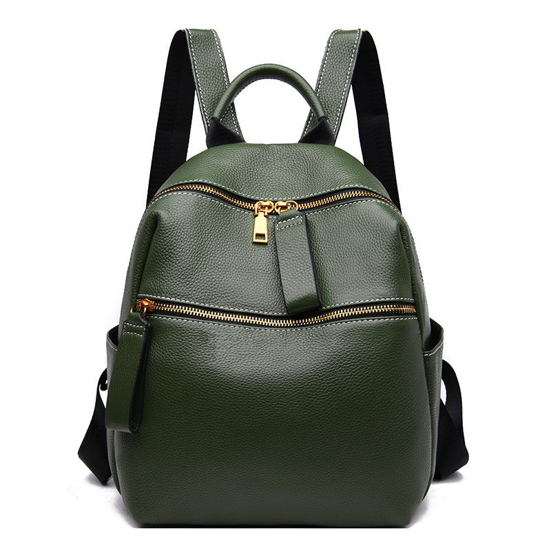 Leather Backpack Women All-Match Fashion Top Layer Leather Small Backpack