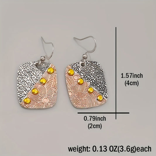 Carved Flower Earring Pendant For Ladies