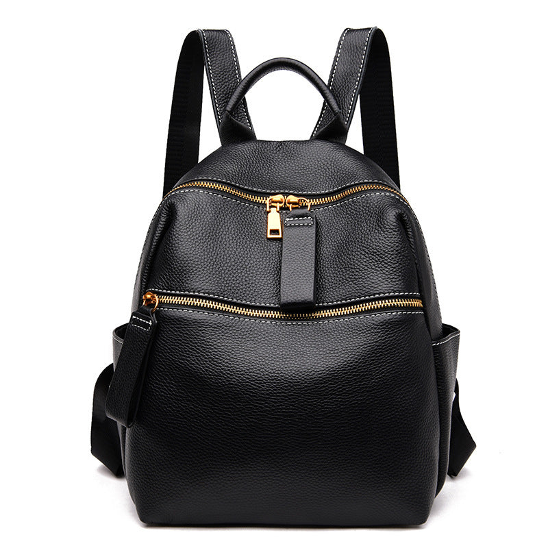 Leather Backpack Women All-Match Fashion Top Layer Leather Small Backpack