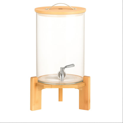 Drink Serve Dispenser With Wooden Stand