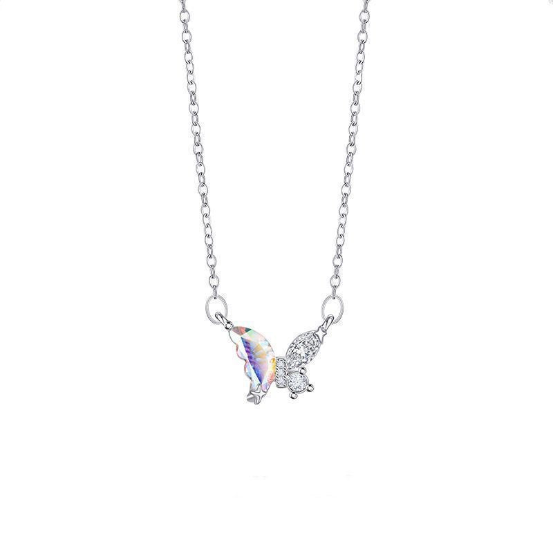 Colorful Butterfly Necklace Ornament Affordable Luxury Trend
