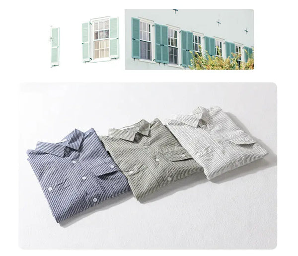 Men's Short Sleeve Casual Trend Cotton Shirt All-matching null