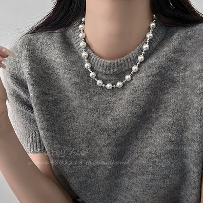 Women's Special-interest Design Light Luxury High-grade Clavicle Chain Temperament Autumnwinter Sweater Chain